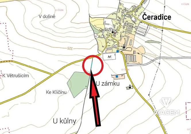 Prodej pole, Čeradice, 369 m2