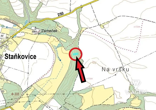 Prodej podílu zahrady, Staňkovice, 535 m2