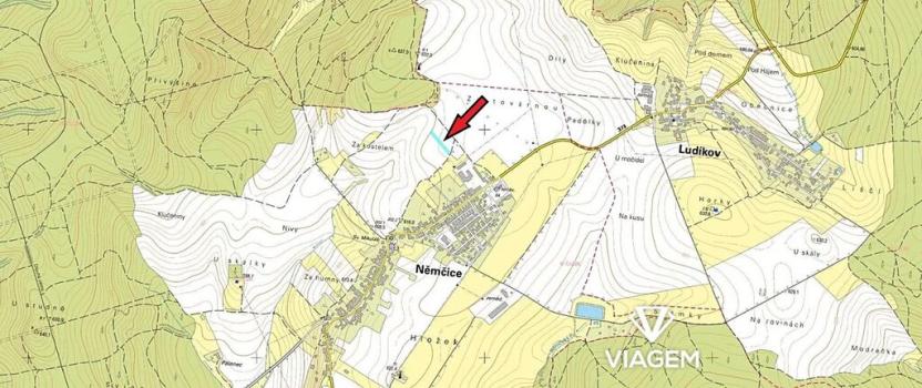 Prodej podílu pole, Němčice, 390 m2