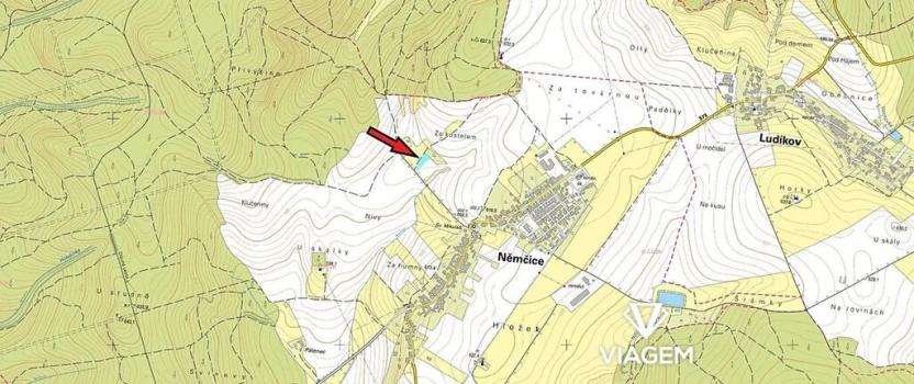 Prodej podílu pole, Němčice, 994 m2