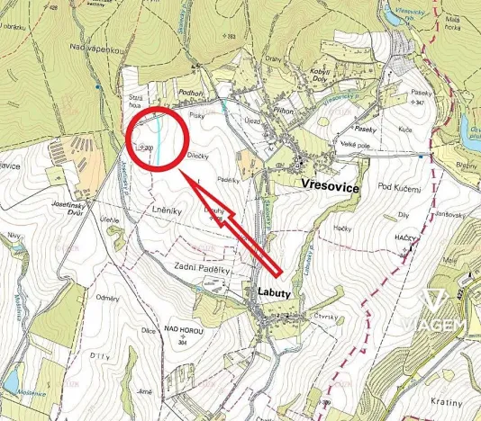 Prodej podílu pole, Vřesovice, 1143 m2