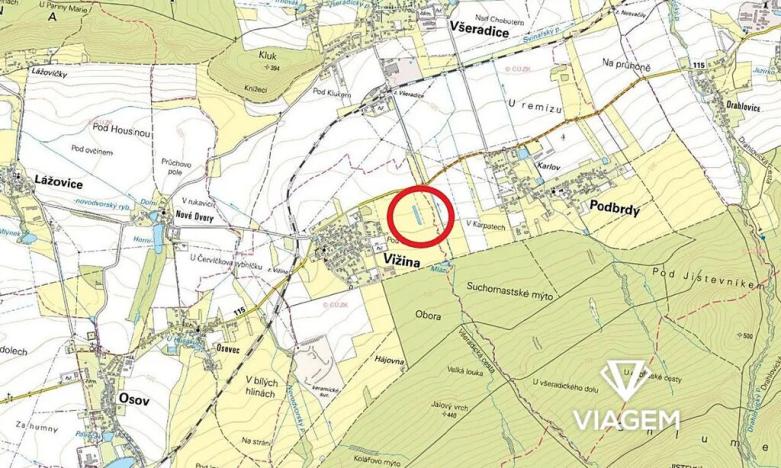 Prodej podílu pole, Vižina, 664 m2