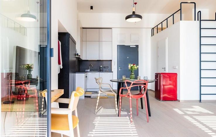 Pronájem bytu 1+kk, Praha - Holešovice, V háji, 53 m2