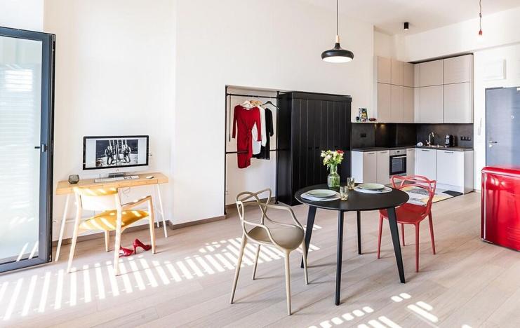 Pronájem bytu 1+kk, Praha - Holešovice, V háji, 53 m2