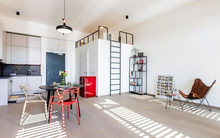 Pronájem bytu 1+kk, Praha - Holešovice, V háji, 53 m2