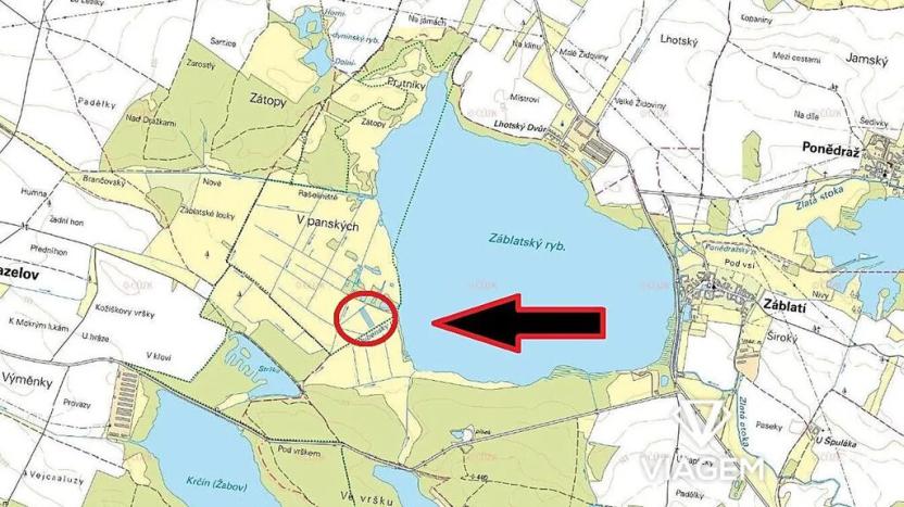 Prodej podílu pole, Záblatí, 2695 m2