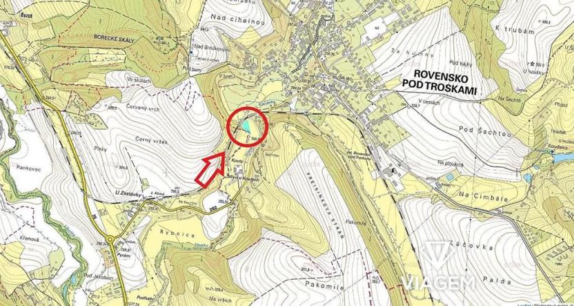 Prodej podílu pole, Rovensko pod Troskami, 535 m2