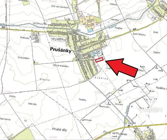 Prodej podílu pole, Prušánky, 455 m2