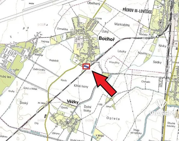 Prodej podílu pozemku pro bydlení, Bochoř, 74 m2