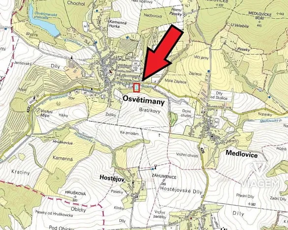 Prodej podílu zahrady, Osvětimany, 503 m2