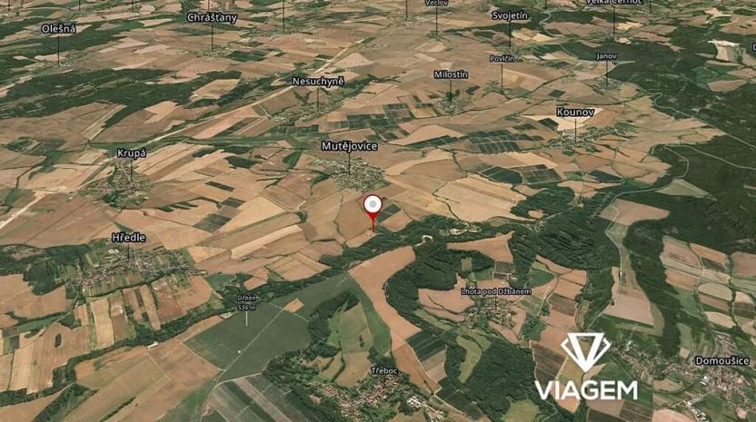 Prodej podílu pole, Mutějovice, 1355 m2