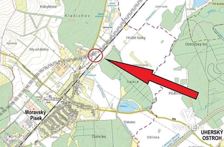 Prodej pole, Moravský Písek, 525 m2