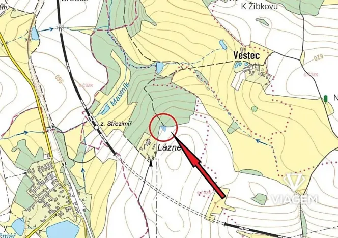 Prodej pole, Mezno, 808 m2