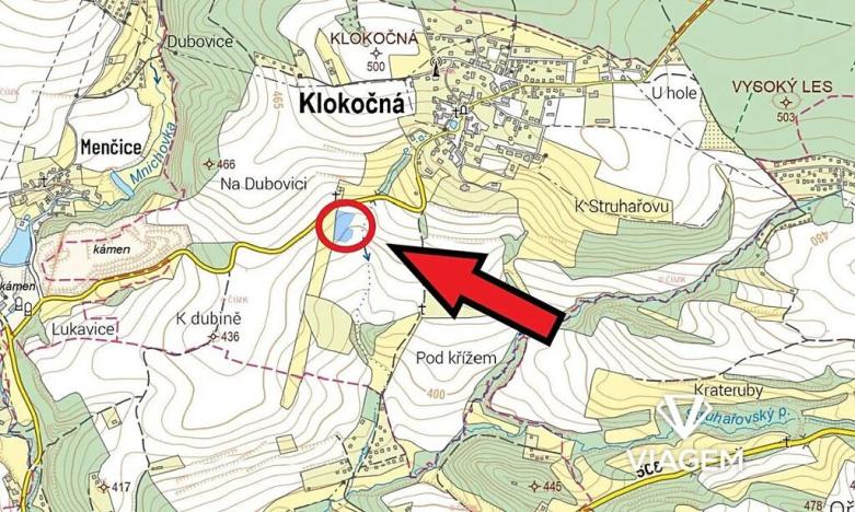Prodej podílu pole, Klokočná, 353 m2
