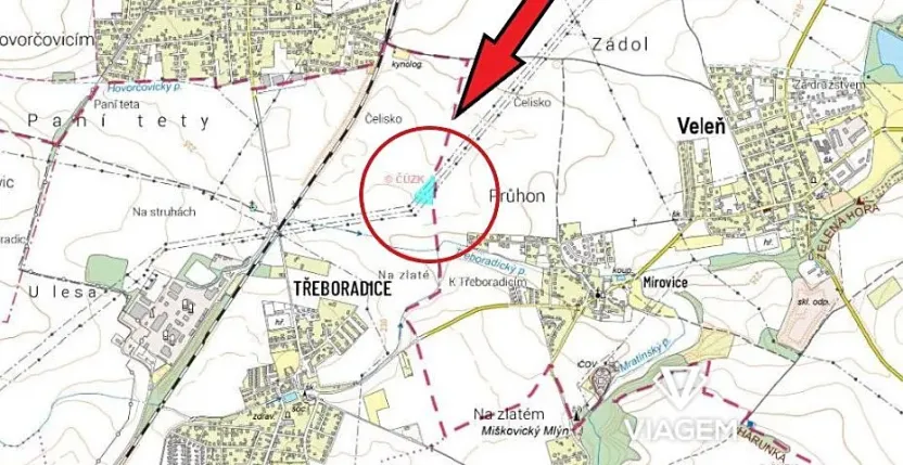 Prodej podílu pole, Praha - Třeboradice, 2418 m2