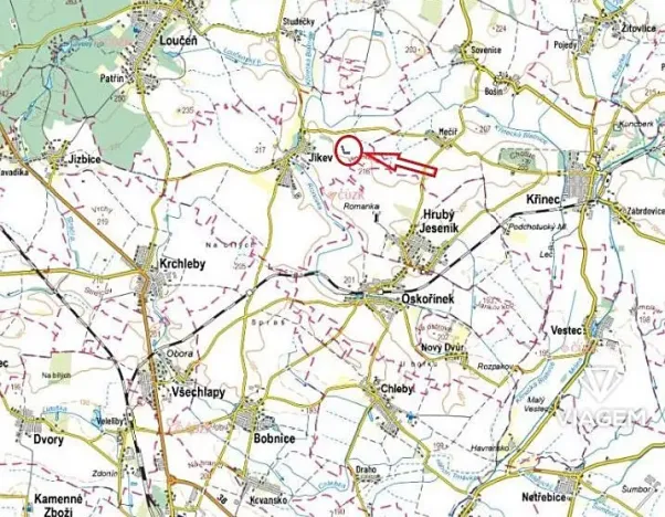 Prodej podílu pole, Jíkev, 1679 m2