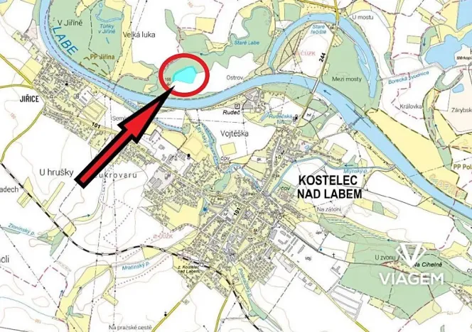 Prodej podílu pole, Kostelec nad Labem, Rudeč, 644 m2