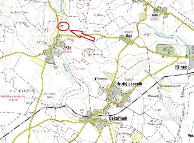 Prodej podílu pole, Jíkev, 3887 m2