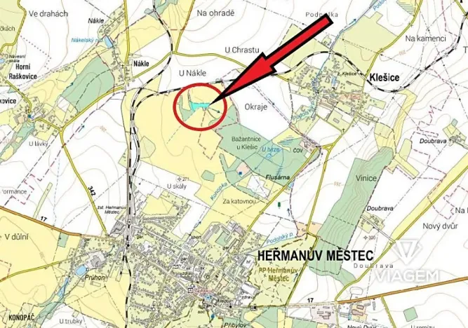 Prodej podílu pole, Heřmanův Městec, 695 m2