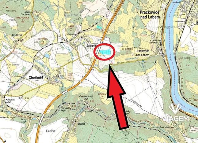 Prodej podílu pole, Velemín, 6771 m2