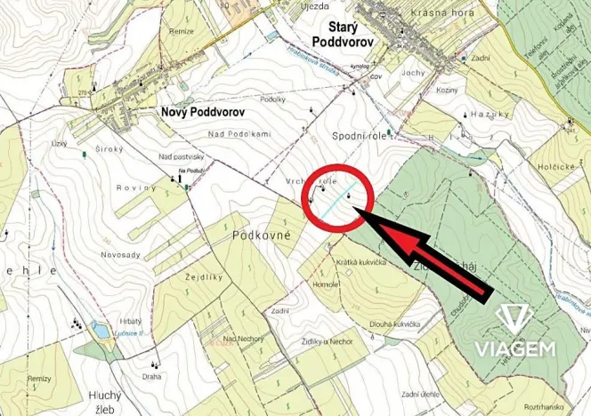 Prodej podílu pole, Starý Poddvorov, 945 m2