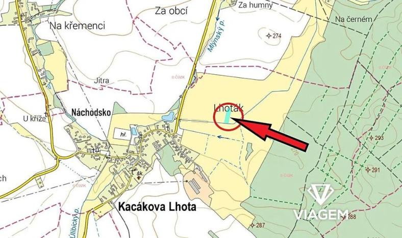 Prodej podílu pole, Kacákova Lhota, 1386 m2