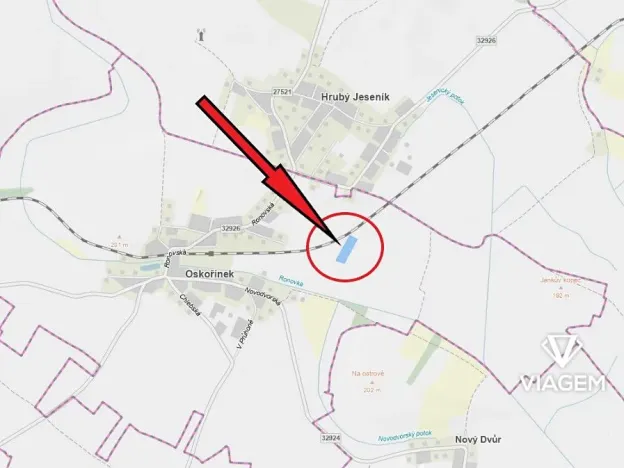 Prodej podílu pole, Oskořínek, 1691 m2
