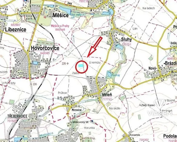 Prodej podílu pole, Veleň, 814 m2