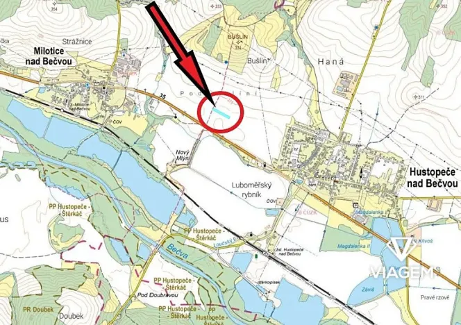 Prodej podílu pole, Hustopeče nad Bečvou, 2032 m2