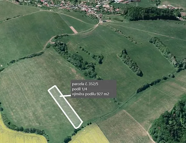 Prodej podílu pole, Podolí, 927 m2