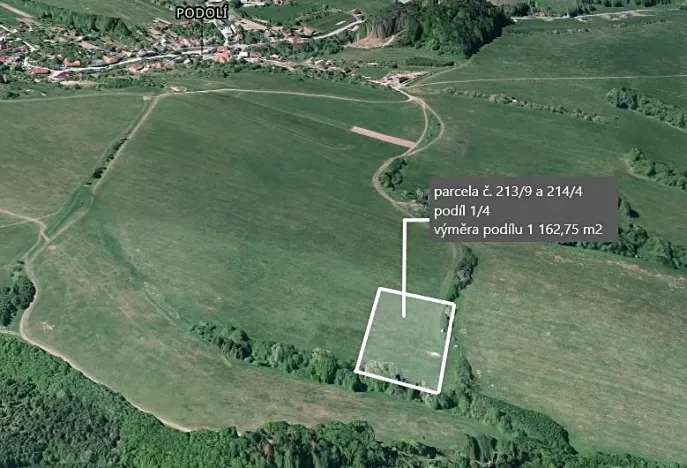 Prodej podílu pole, Podolí, 1162 m2