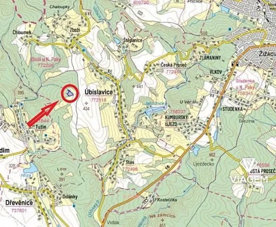 Prodej podílu pole, Úbislavice, 3113 m2