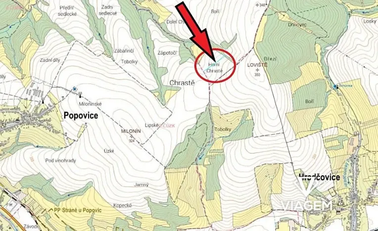 Prodej podílu pole, Mistřice, 608 m2