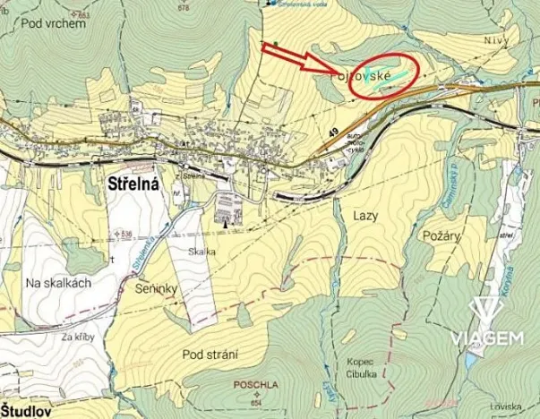 Prodej podílu pole, Střelná, 2728 m2