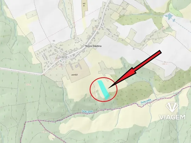 Prodej podílu pole, Nová Dědina, 1321 m2