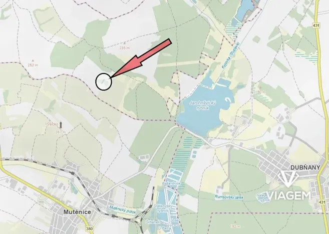 Prodej zahrady, Hovorany, 1843 m2