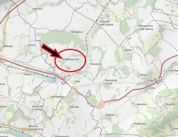 Prodej pozemku pro bydlení, Jeseník nad Odrou, 1704 m2