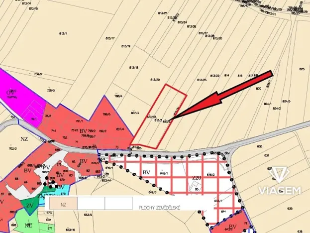 Prodej podílu zahrady, Chroustovice, 1936 m2