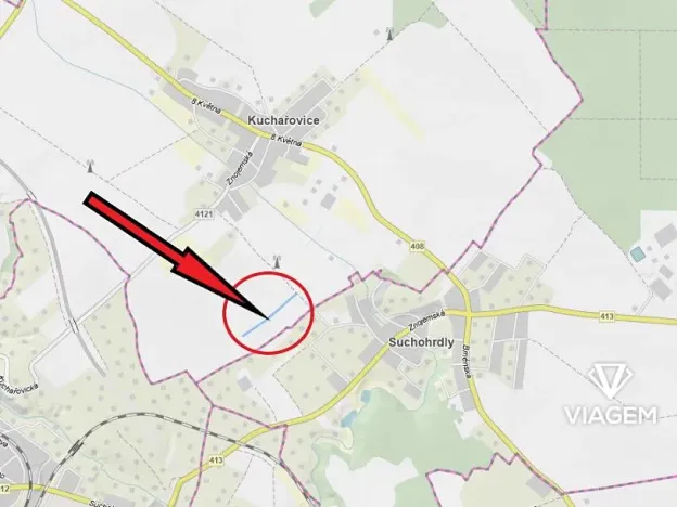 Prodej podílu pole, Kuchařovice, 835 m2