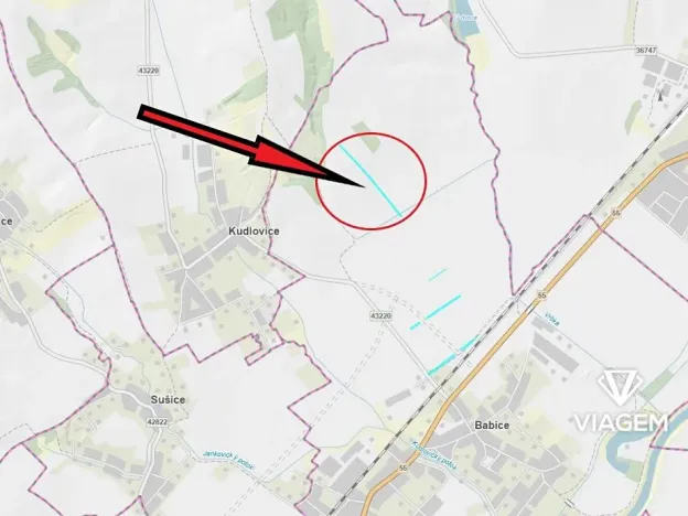 Prodej podílu pole, Babice, 1710 m2