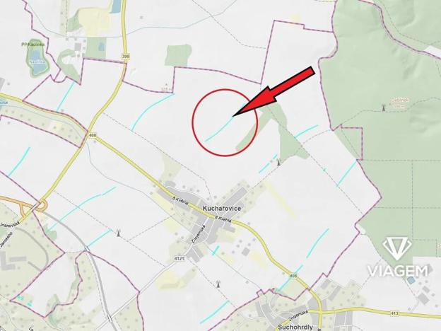 Prodej podílu pole, Kuchařovice, 1317 m2