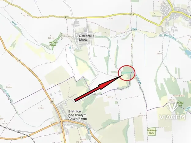 Prodej podílu lesa, Ostrožská Lhota, 978 m2