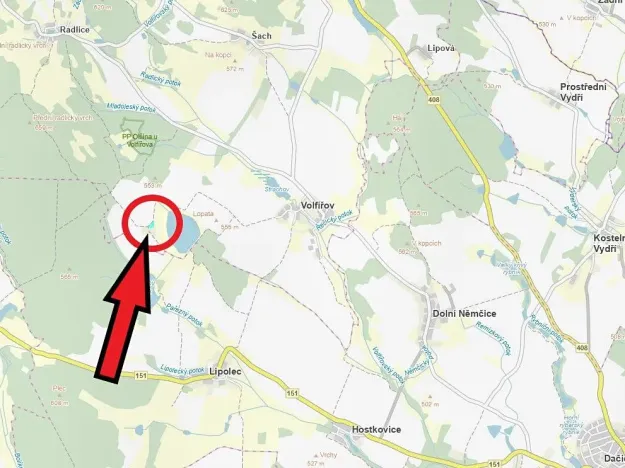 Prodej podílu zahrady, Volfířov, 439 m2