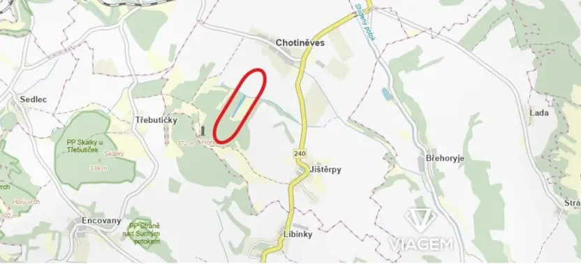 Prodej podílu pole, Chotiněves, 3830 m2