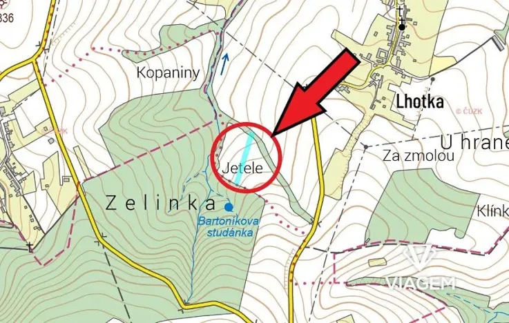 Prodej podílu pole, Kostelany, 590 m2