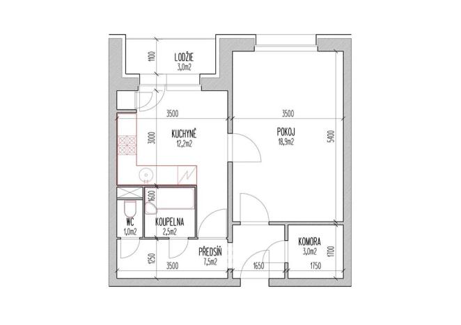 Pronájem bytu 1+1, Brno, Horácké náměstí, 49 m2