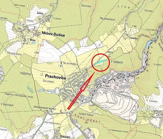 Prodej podílu pole, Prachovice, 2846 m2