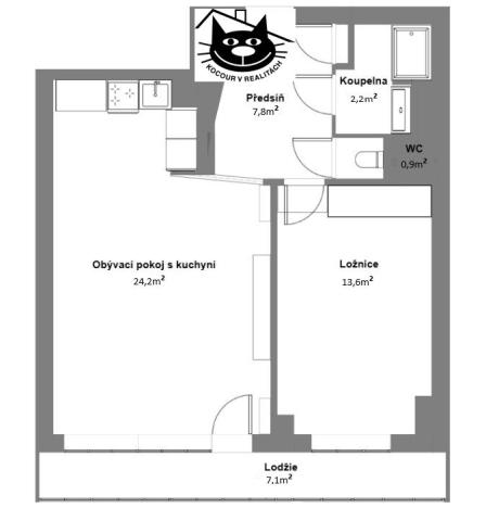 Pronájem bytu 2+kk, Dobříš, Fričova, 57 m2