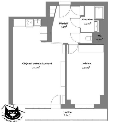 Pronájem bytu 2+kk, Dobříš, Fričova, 57 m2