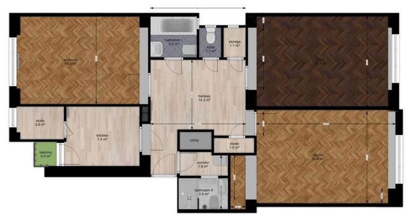 Pronájem bytu 4+1, Praha - Staré Město, Dlouhá, 100 m2